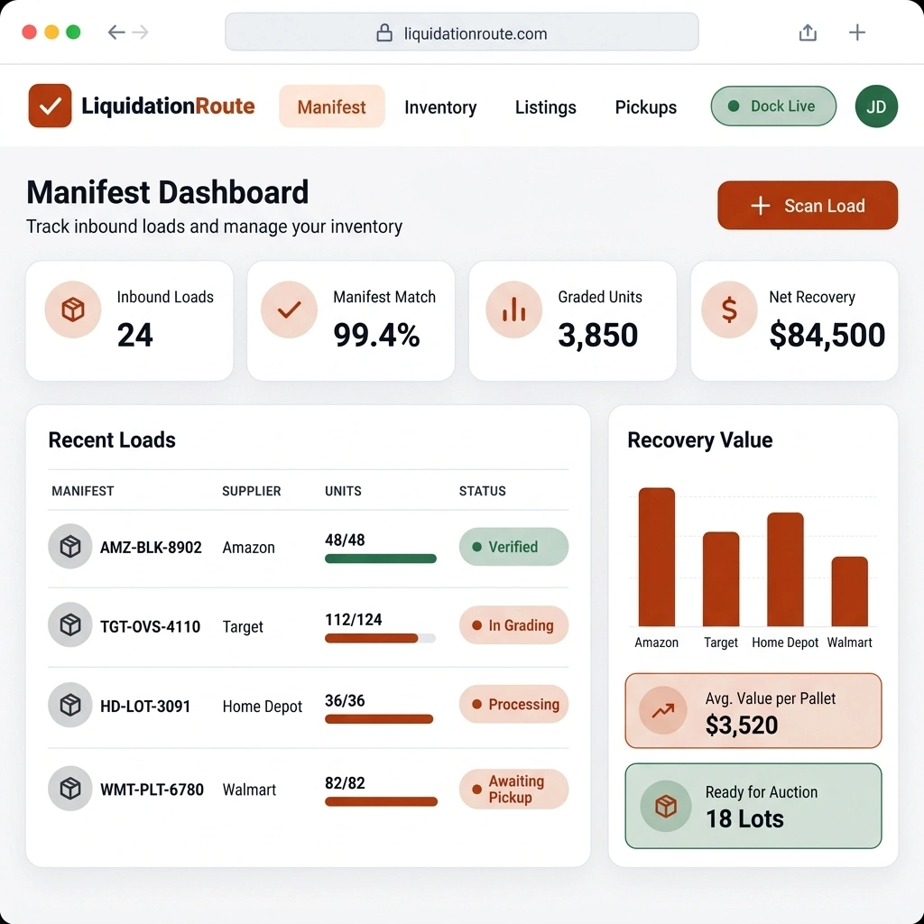 LiquidationRoute Desktop Dashboard