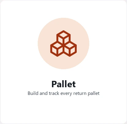 Pallet icon for return pallet tracking