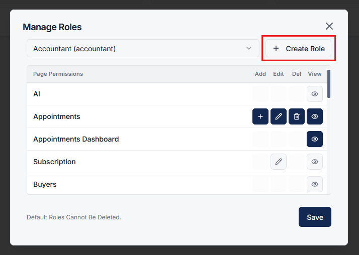 Manage Roles