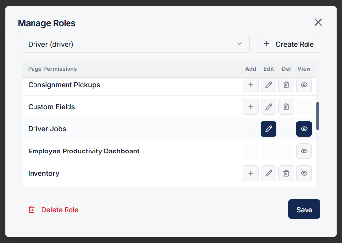 Role Permissions